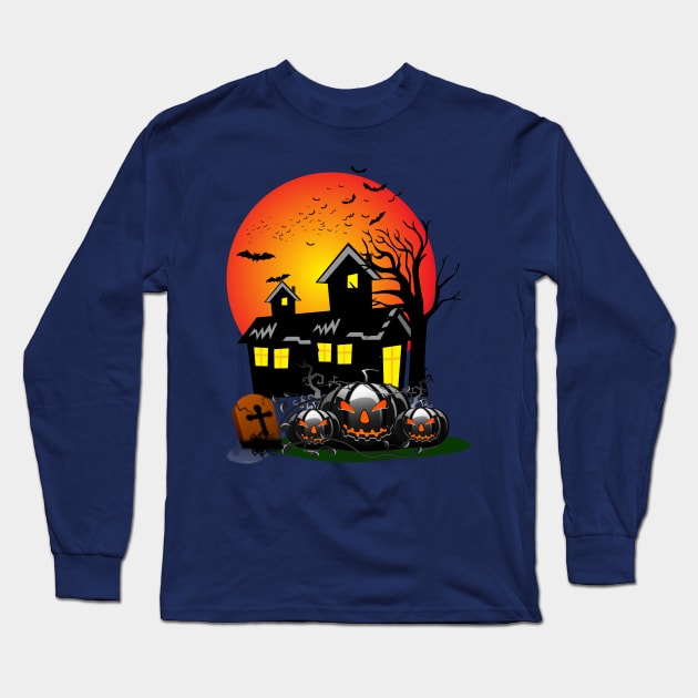 Halloween Celebration Long Sleeve T-Shirt by Just Kidding by Nadine May